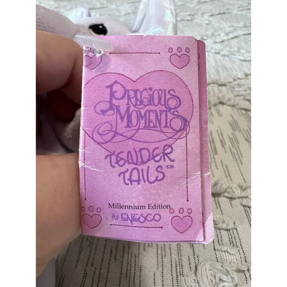 Precious Moments Tender Tails Plush Purple Baby Elephant 2000 Stuffed Toy - Picture 7 of 8